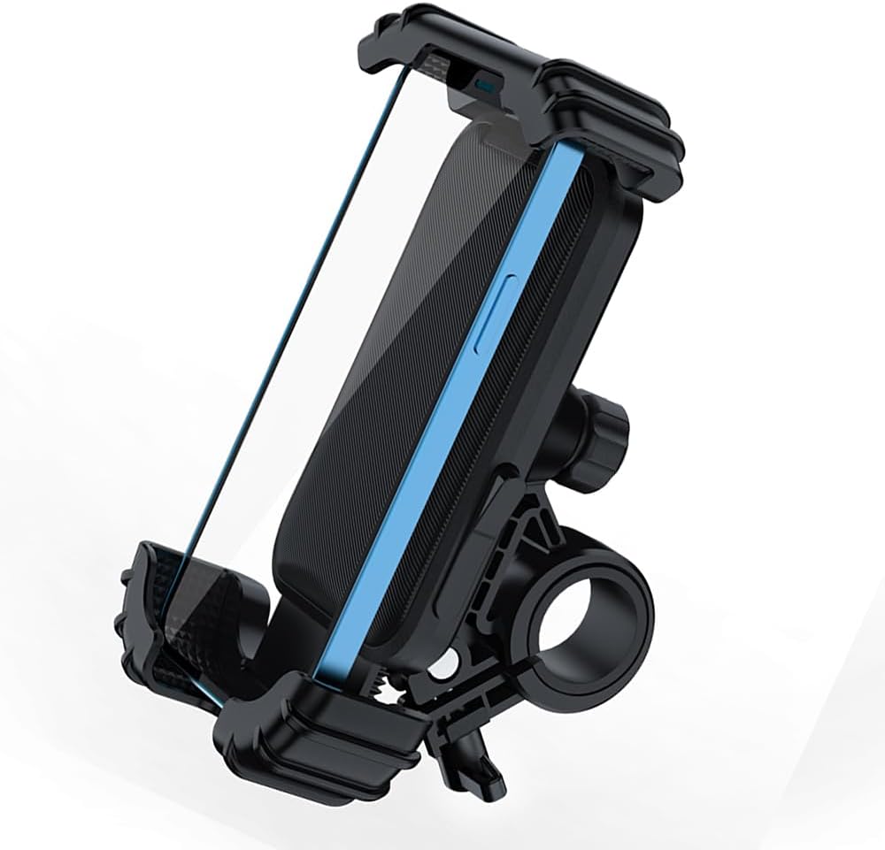 Bicycle Motorcycle Cell Phone Holder - 360° Rotation Bike Phone Mount for iPhone and Samsung Galaxy (4.7''-6.8'' Phones)