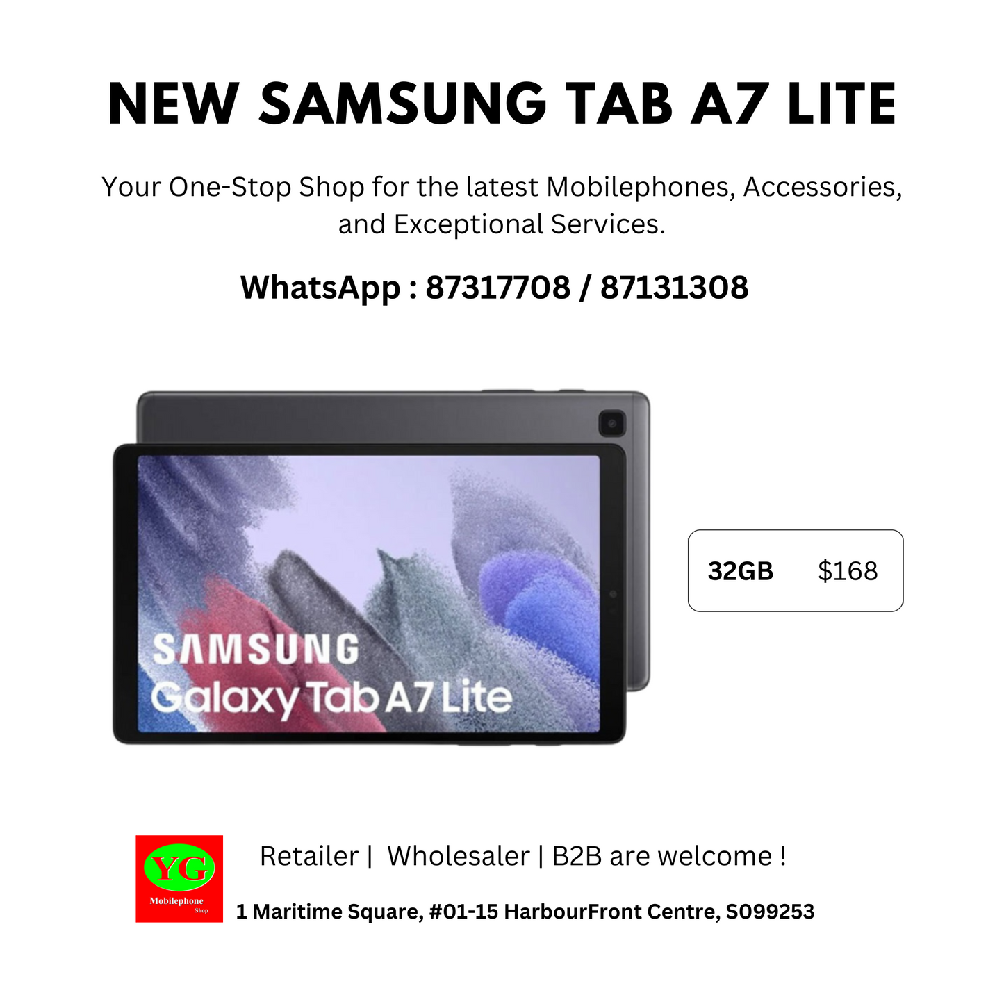 New Samsung Tab A7 Lite T225